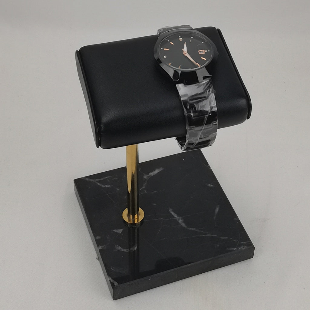 Marble and PU Leather Watch Holder Stand Watch Display Case