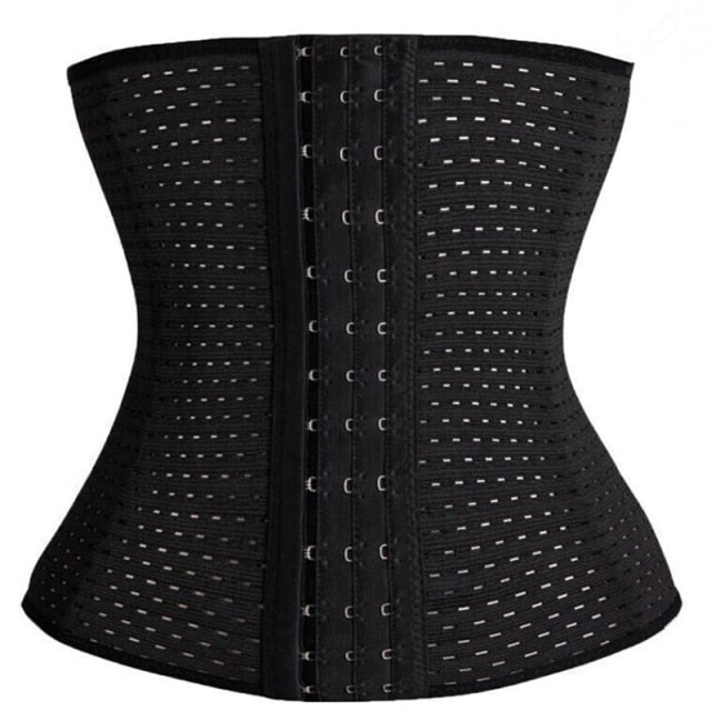 Women Latex Waist Trainer Body Shaper with Zipper