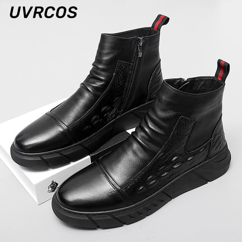 Men Work Boots Casual Thick-soled Men Shoes Retro Wild Fashion Non-slip 2022 The New Men Shoes Low-top Flat Heel Autumn