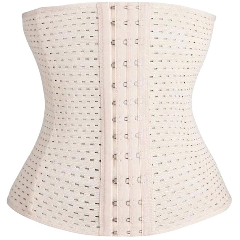 Women Latex Waist Trainer Body Shaper with Zipper