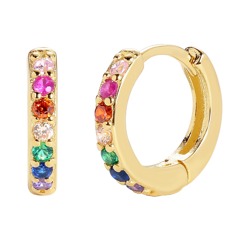 ELESHE Authentic 925 Sterling Silver Bold Hoops Earrings for Women 18K Gold Plated Circle Earrings Wedding Engagement Jewelry