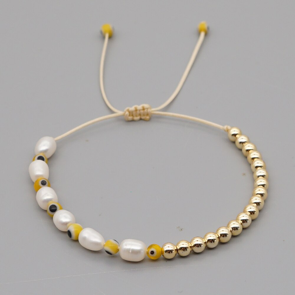 Go2Boho Freshwater Pearl Bracelet For Women Jewelry Summer Beach Perle Gold Plated Beaded Bracelets 2022 Valentines Gift