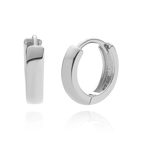 ELESHE Authentic 925 Sterling Silver Bold Hoops Earrings for Women 18K Gold Plated Circle Earrings Wedding Engagement Jewelry