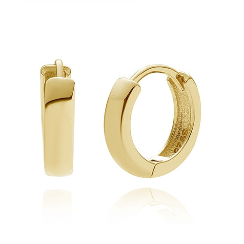 ELESHE Authentic 925 Sterling Silver Bold Hoops Earrings for Women 18K Gold Plated Circle Earrings Wedding Engagement Jewelry