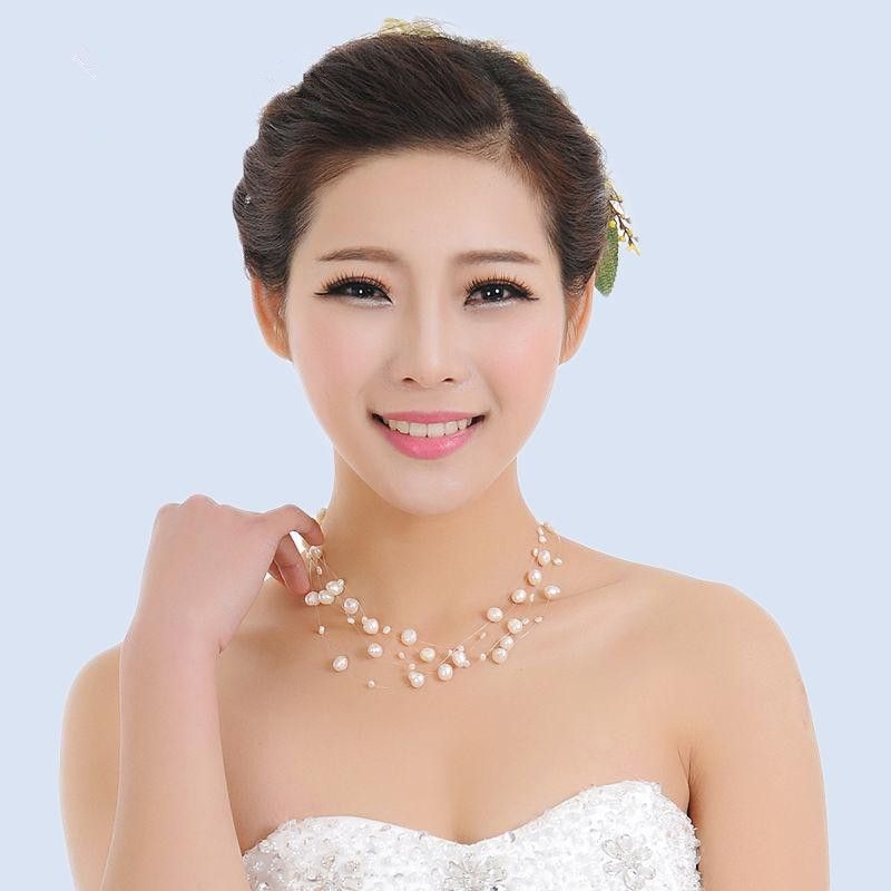 Natural Freshwater Pearl Necklace For Women Baroque Pearl Layered Choker Fashion Gold Plated Jewelry Accessories Clasp 2021