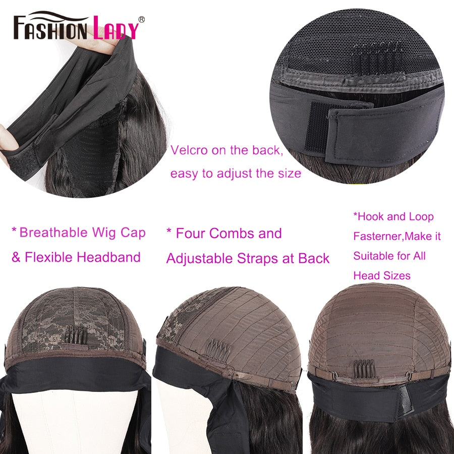 Headband Wig Human Hair Body Wave Wig For Black Women 30 32inch Remy Brazilian Hair Wigs Glueless Headband Scarf Wigs 180density