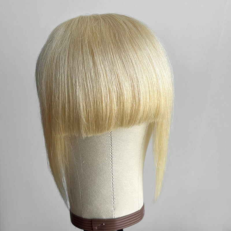 MRSHAIR Human Hair Bangs With Sideburns 3D Clip-on Hair Bangs Natural Large Overhead Fringe Fake Hairpieces NonRemy 2.5"x4.5"