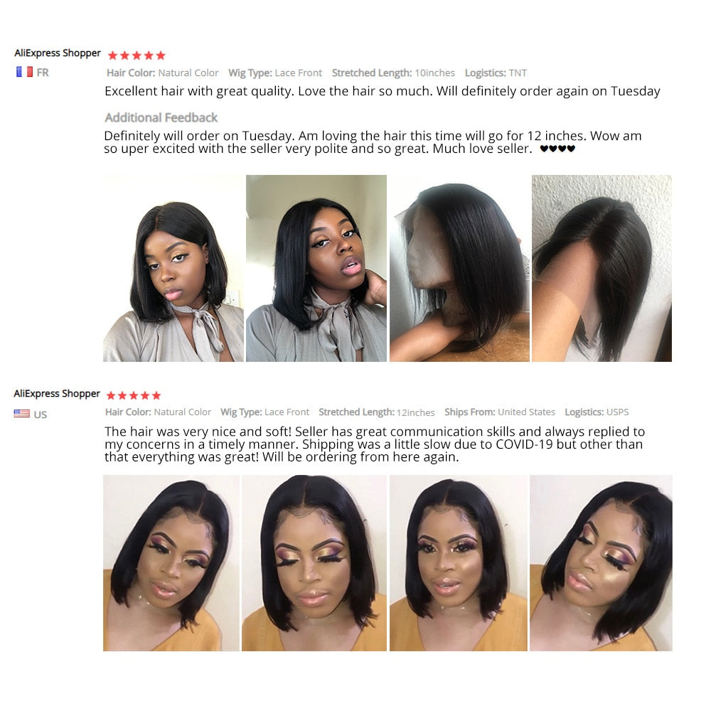 Lace Front Wig Pixie Cut Wig For Women Megalook Remy Human Hair Brazilian Straight Hair Wig Pre Plucked Pixie Cut Wig 150%