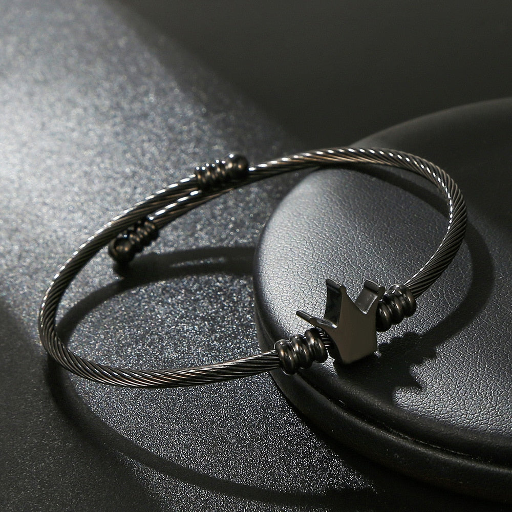 Classic Men Bracelet Charm Jewelry Fashion Luxury Gold Color plated Stainless Steel Cube Handmade Bracelets Male Homme