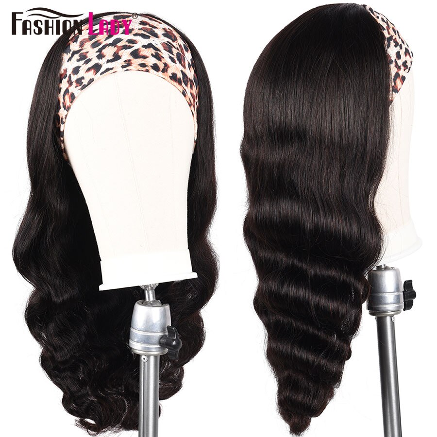 Headband Wig Human Hair Body Wave Wig For Black Women 30 32inch Remy Brazilian Hair Wigs Glueless Headband Scarf Wigs 180density