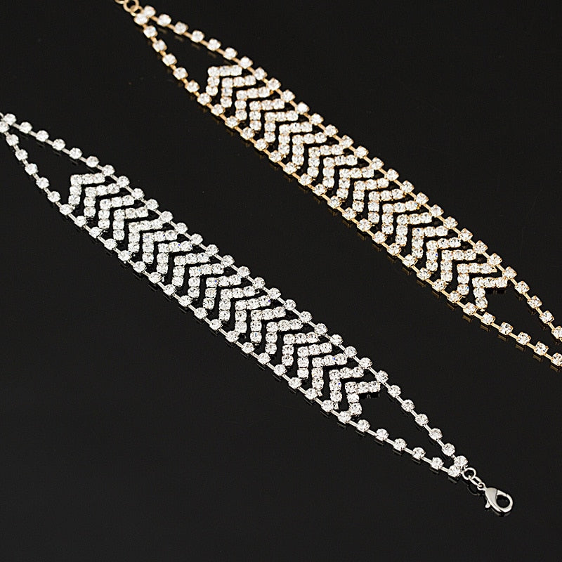 Gold and silver plated girl crystal bracelet 2015 valentine day gift fashion rhinestone bracelet stone jewelry B006