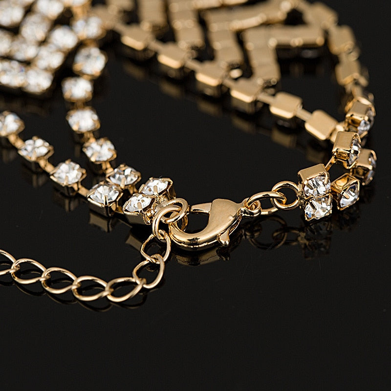 Gold and silver plated girl crystal bracelet 2015 valentine day gift fashion rhinestone bracelet stone jewelry B006