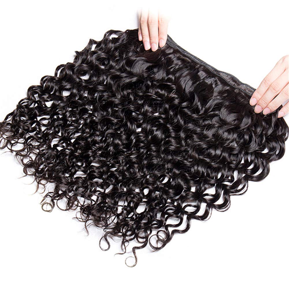 Peruvian 10A Water Wave Bundles Unprocessed Curly Human Hair Bundles Weave Remy Water Wave Hair Extensions No Tangle 12-32"