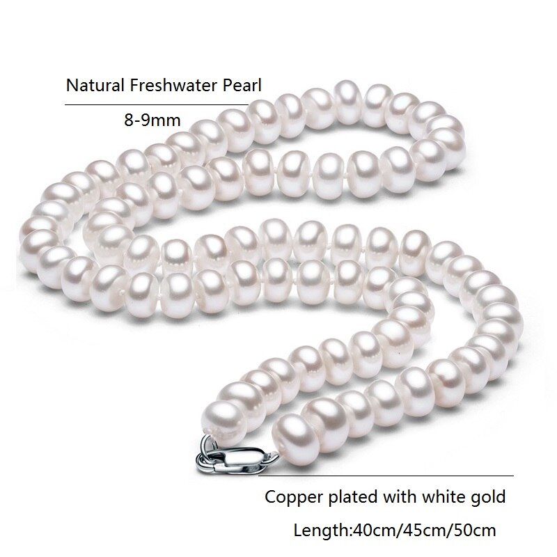 Natural Freshwater Pearl Necklace For Women Pretty Fashion Jewelry Gifts Vintage Korean Cute Gold Plated Choker Necklaces 2021