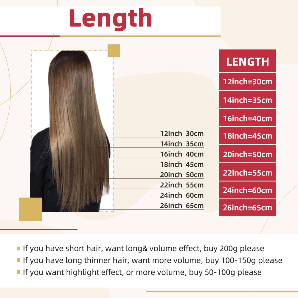 Moresoo Seamless PU Clip in Human Hair Extensions 14-22 inch Hair Straight Machine Remy Brazilian 7PC 100G Natural Invisible