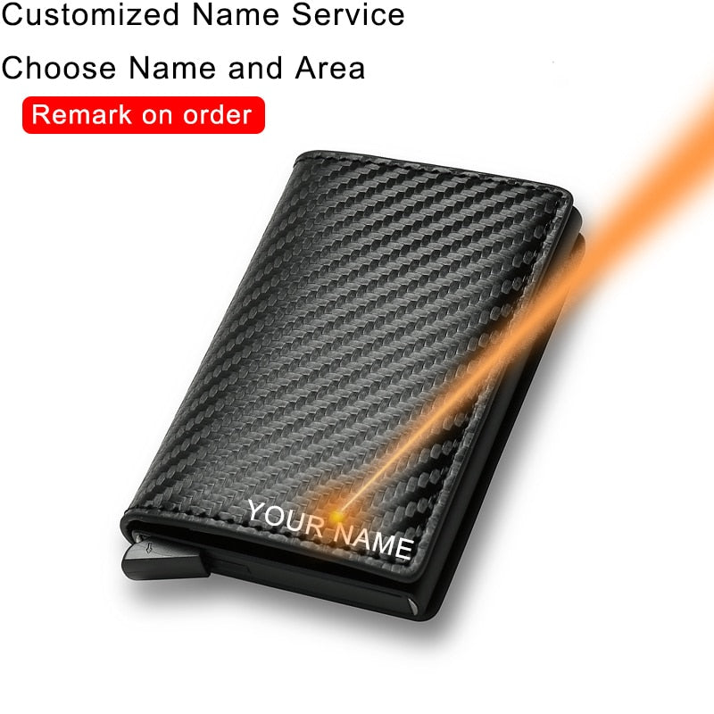 DIENQI Anti Rfid Protection Men Women Credit Card Holder Money Leather Slim Mini Wallet Metal Aluminum Business id Card Case Bag