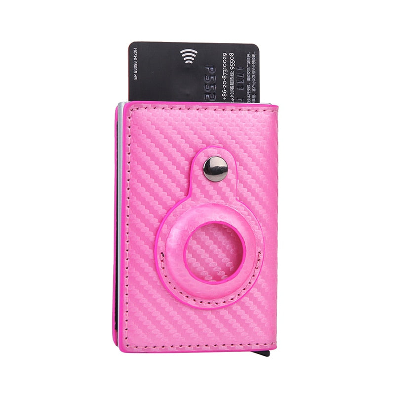 DIENQI Anti Rfid Protection Men Women Credit Card Holder Money Leather Slim Mini Wallet Metal Aluminum Business id Card Case Bag