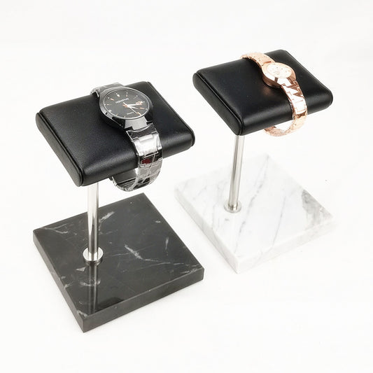 Marble and PU Leather Watch Holder Stand Watch Display Case