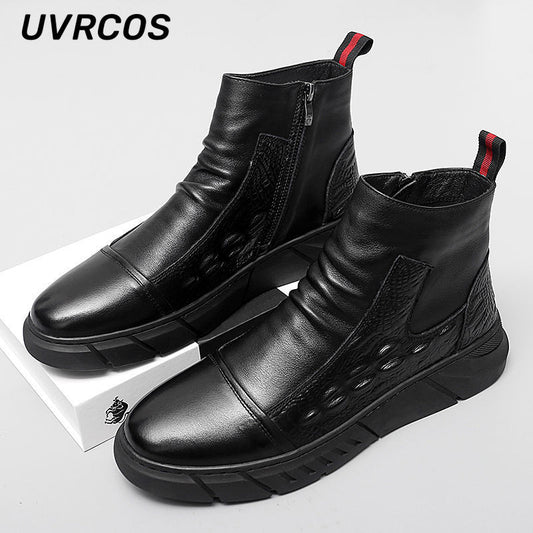 Men Work Boots Casual Thick-soled Men Shoes Retro Wild Fashion Non-slip 2022 The New Men Shoes Low-top Flat Heel Autumn