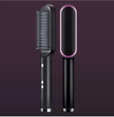 Electric Professional Hair Straightener Brush Heated Comb Straightening Combs Men Beard Hair Straight & Curly Styling Tool