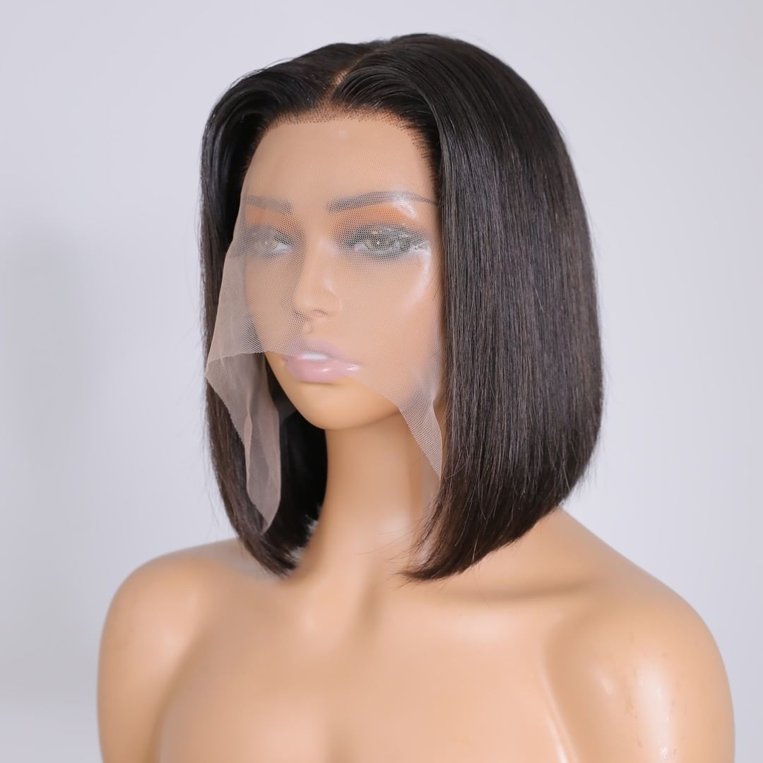 T Part Human Hair Wigs Straight Bob Wig Preplucked With Baby Hair Short Bob Lace Wigs Human Hair Wigs Remy Hair T Part Wigs