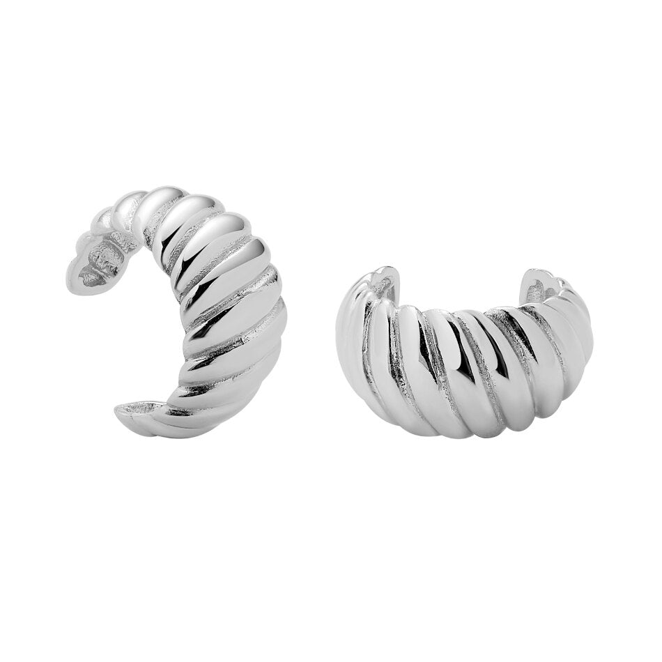 ELESHE Authentic 925 Sterling Silver Bold Hoops Earrings for Women 18K Gold Plated Circle Earrings Wedding Engagement Jewelry