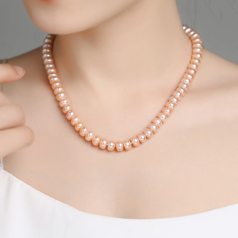 Natural Freshwater Pearl Necklace For Women Pretty Fashion Jewelry Gifts Vintage Korean Cute Gold Plated Choker Necklaces 2021