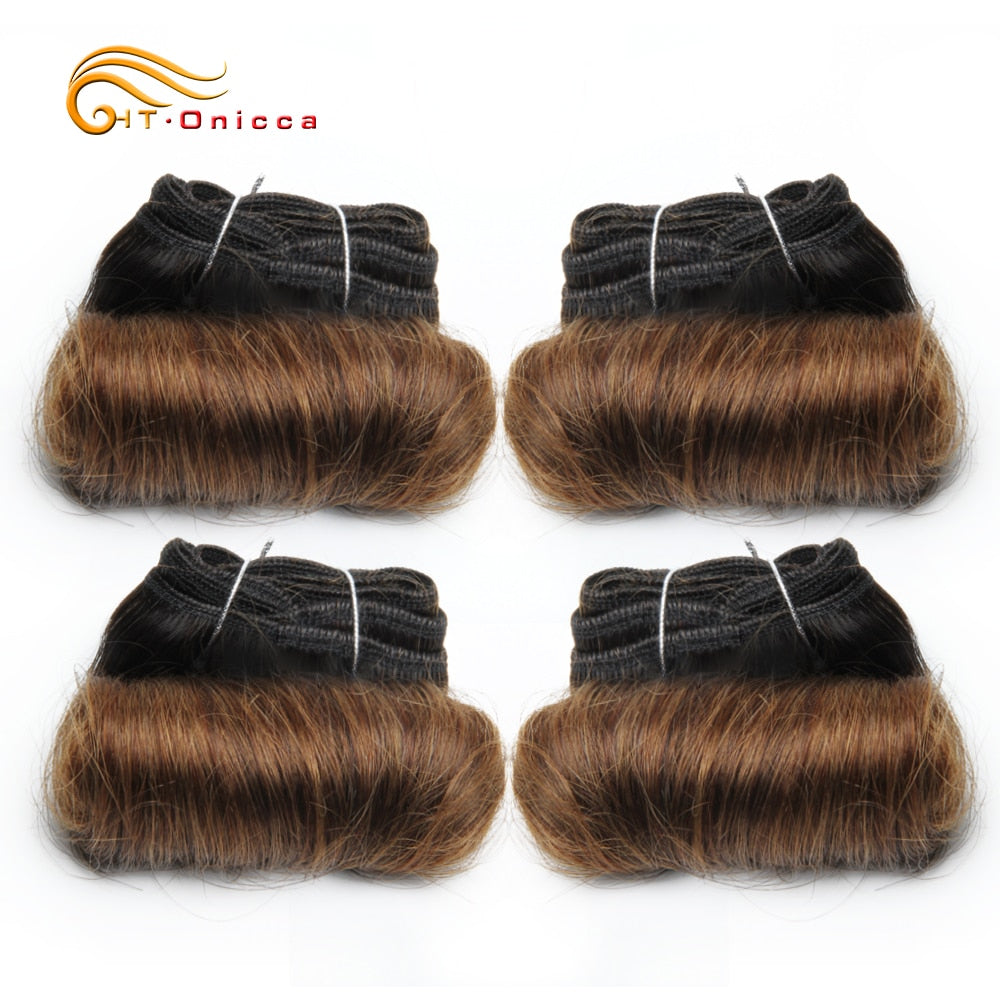 Brazilian Curly Hair Weave Bundles 100% Human Hair 4 Bundles Afro 1B 30 Burgundy Bundles Hair Extension 5 5 6 7 Inches Remy Hair