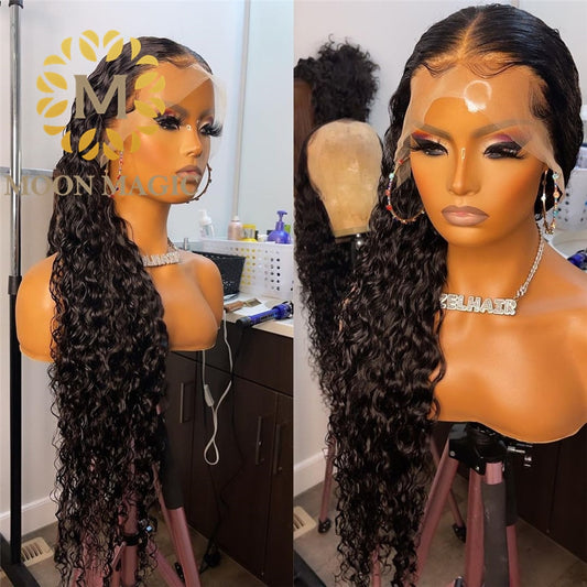 Glueless Full Lace Wigs Kinky Curly Hair Full Lace Human Hair Wigs Pre Plucked 13x4 Lace Front Wig Bleached Knots 150 Remy