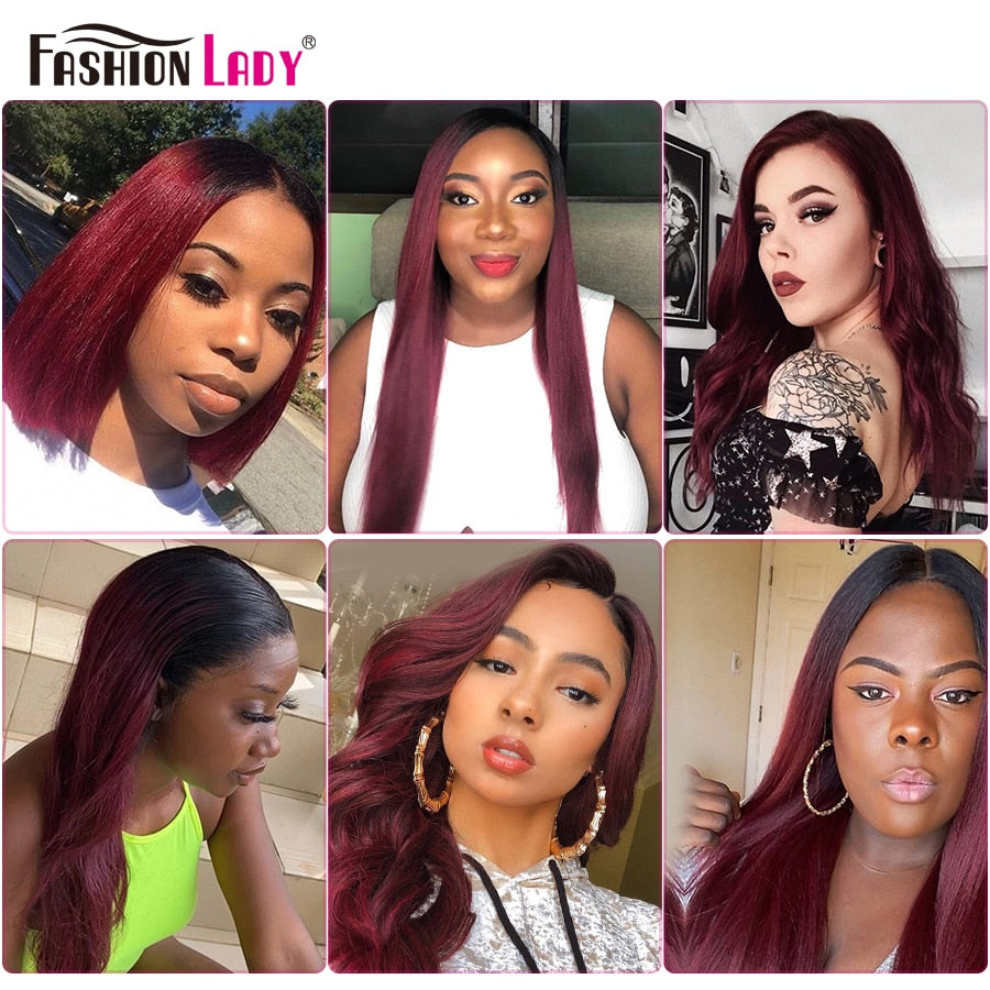Ombre Bundles Straight Human Hair Bundles T1b99j Fashion Lady Hair Extension Brazilian Bundles Ombre Human Hair Bundles Non-Remy
