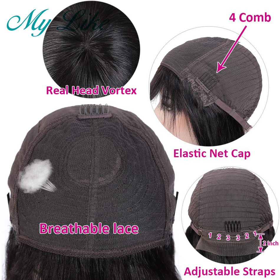 Straight Human Hair Wigs with Bangs Full Machine Wigs for Women Brazilian Hair Wigs with Bangs Cheap Natural Black Fringe Wig