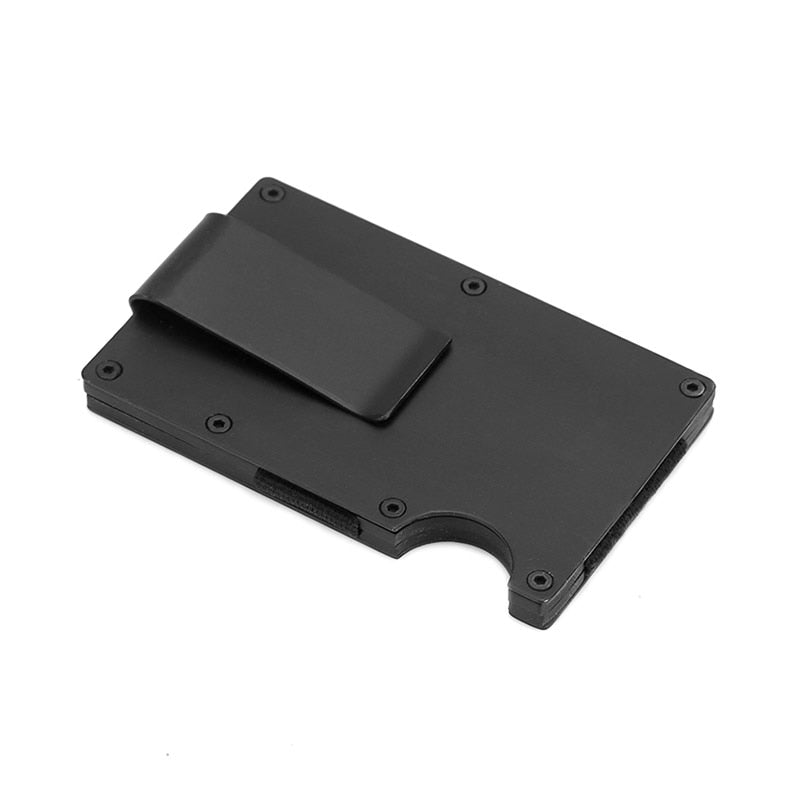 DIENQI Anti Rfid Metal Bank Credit Card Holder Men Minimalist Wallets Slim Thin Tactical Business ID Cardholder Case Male Purse