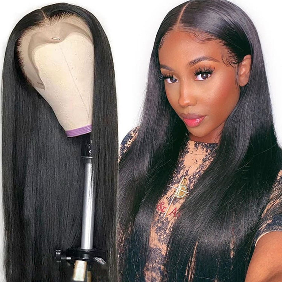Bone Straight Human Hair Wigs 30 Inch Lace Front Wig Short Bob Lace Frontal Human Hair Wigs For Black Women Human Hair Lace Wig