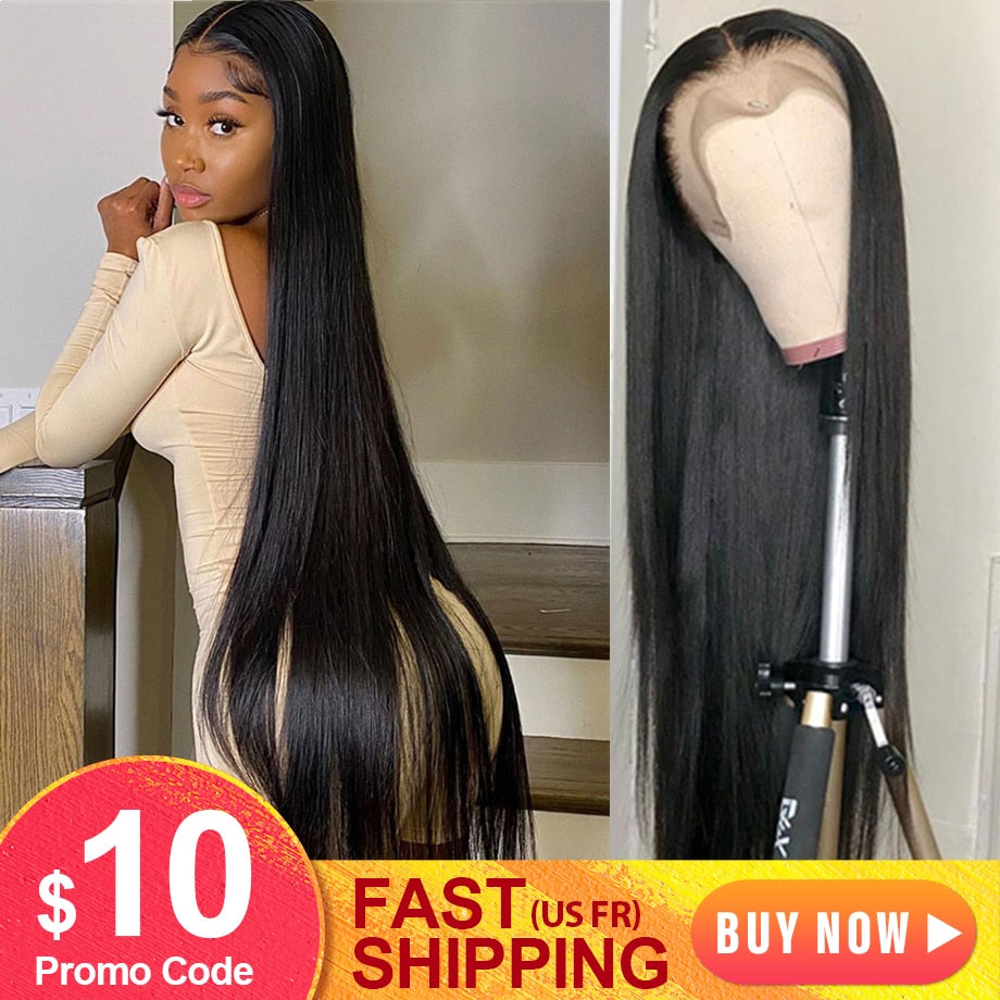 Bone Straight Human Hair Wigs 30 Inch Lace Front Wig Short Bob Lace Frontal Human Hair Wigs For Black Women Human Hair Lace Wig
