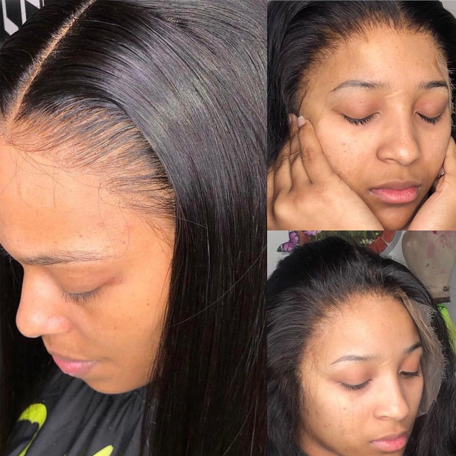 Bone Straight Human Hair Wigs 30 Inch Lace Front Wig Short Bob Lace Frontal Human Hair Wigs For Black Women Human Hair Lace Wig
