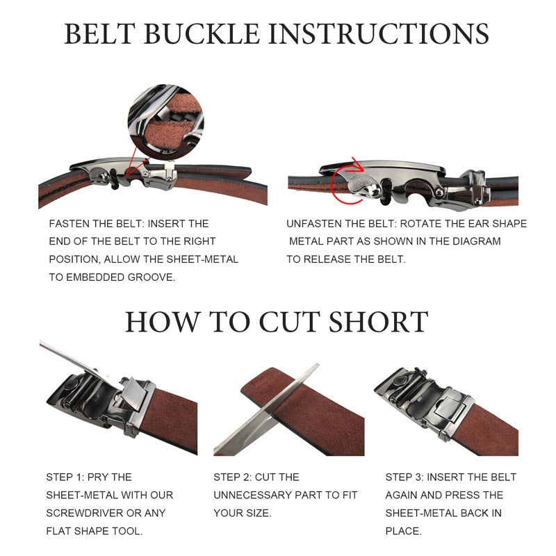 Maikun Luxury Leather Belt for Men Original Designt Ostrich Grain Automatic Buckle Belt Ceinture Homme Cinto Masculino