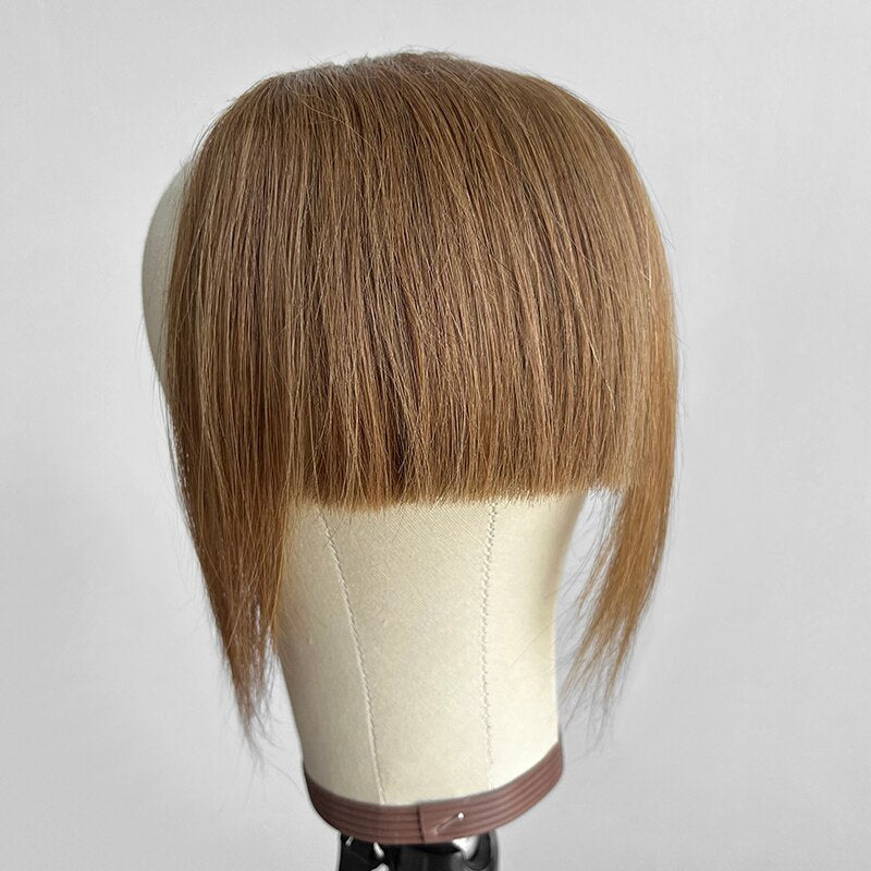 MRSHAIR Human Hair Bangs With Sideburns 3D Clip-on Hair Bangs Natural Large Overhead Fringe Fake Hairpieces NonRemy 2.5&quot;x4.5&quot;