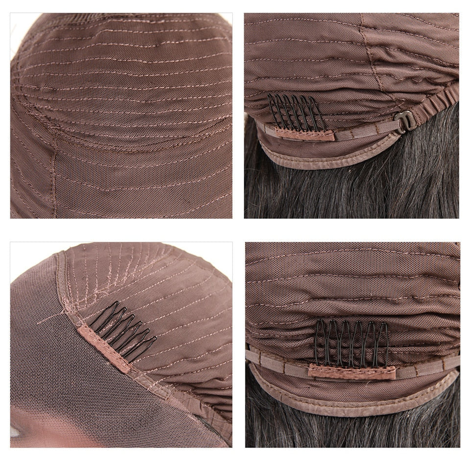 Brazilian Curly Human Hair Wig Bob Lace Front Wig 13x4 Lace Front Human Hair Wigs Pre plucked Non-Remy Perruque Cheveux Humain