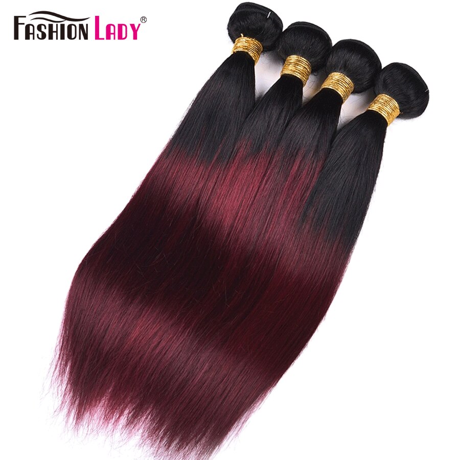 Ombre Bundles Straight Human Hair Bundles T1b99j Fashion Lady Hair Extension Brazilian Bundles Ombre Human Hair Bundles Non-Remy