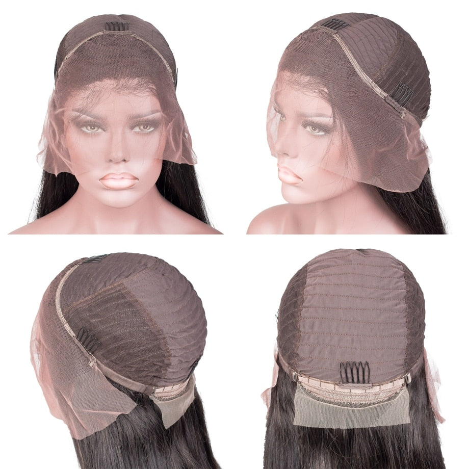 Bone Straight Human Hair Wigs 30 Inch Lace Front Wig Short Bob Lace Frontal Human Hair Wigs For Black Women Human Hair Lace Wig