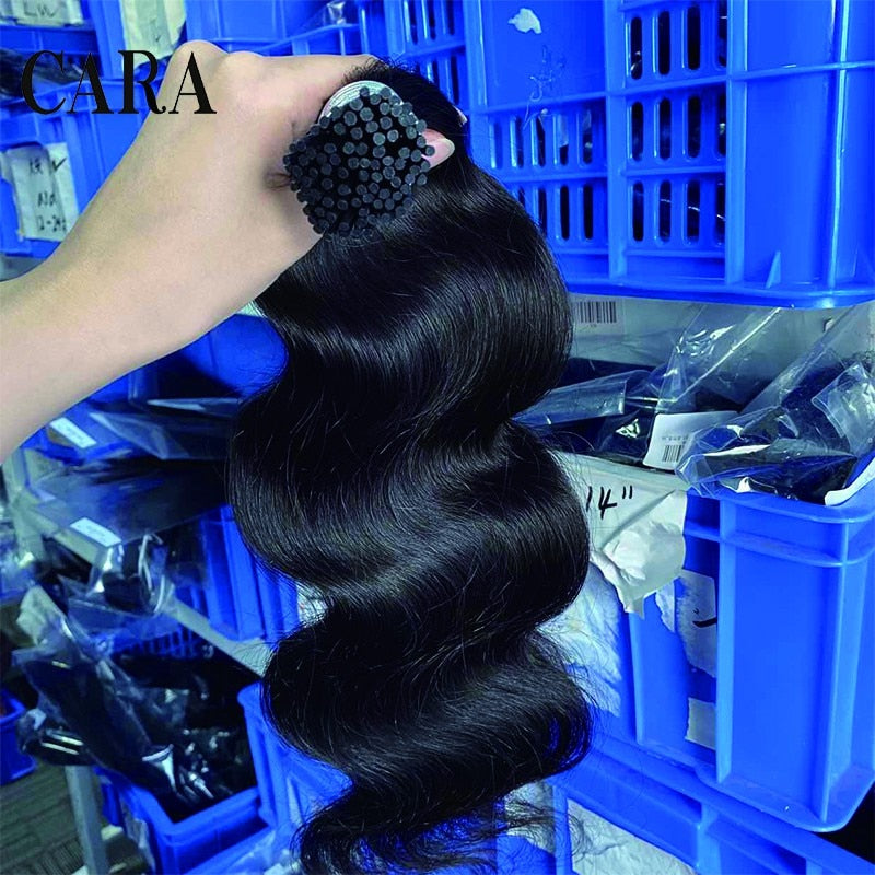 Brazilian Body Wave I Tip Microlinks Hair Bulk I Tip Human Hair Extensions 100grams/bundles 1&2&3 Bundles Virgin Hair