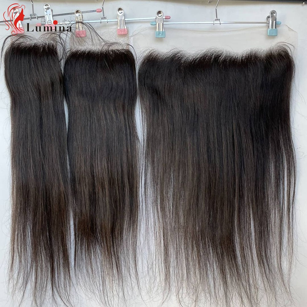 Transparent Lace Frontal Closure Only Peruvian Straight Human Hair 13x4 Lace Frontal 4x4 Lace Closure Remy Hair 5x5 Lace Closure