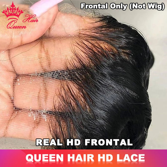 Queen Hair Real HD Invisible 4x4 5x5 6x6 7x7 13x4 13x6 Lace Closure 100% Virgin Human Hair Body Wave / Straight HD Lace Frontal