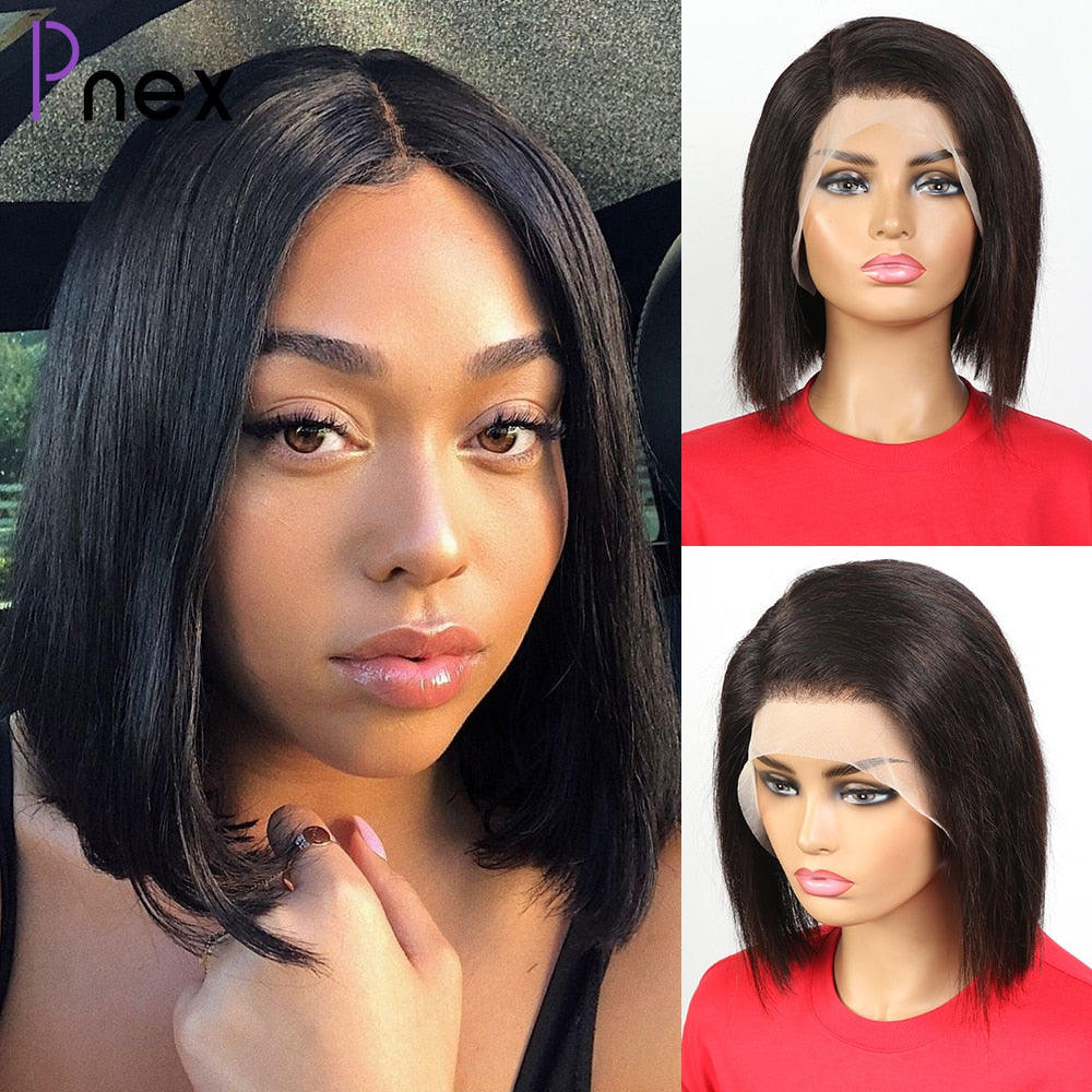 Short Straight Bob Wig Lace Front Human Hair Wigs For Women Pre Plucked Remy Closure Brazilian Human Hair Lace Frontal Bob Wigs