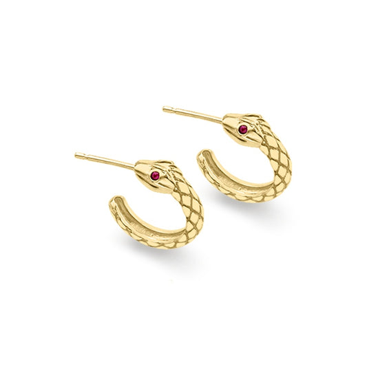 CANNER Real 925 Sterling Silver 18K Gold Plated Snake Stud Earrings For Women Small Piercing Earring Earings Jewelry Pendientes