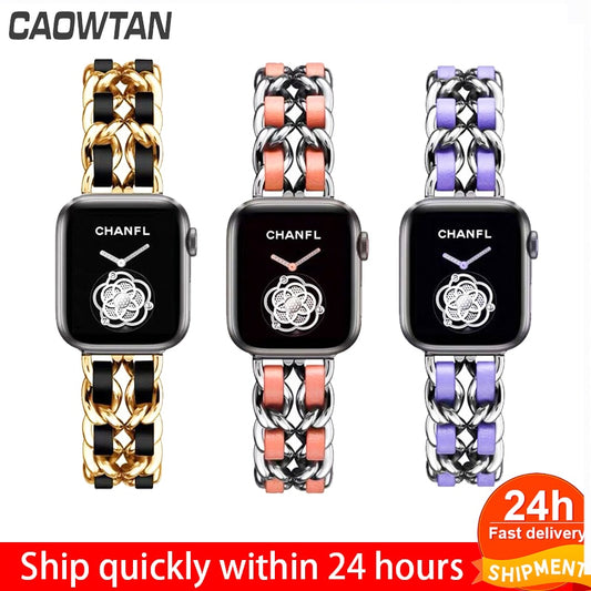 Stainless Steel Strap bands For Apple Watch 6, 5, 4, 3