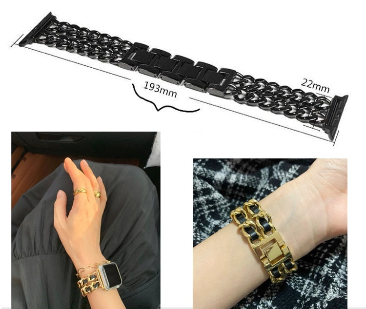 Stainless Steel Strap bands For Apple Watch 6, 5, 4, 3